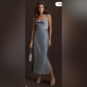 BHLDN satin midi dress- never worn. I love it but bought the wrong size.